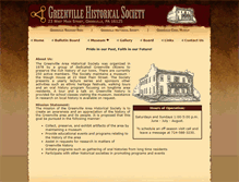 Tablet Screenshot of greenvillehistoricalsociety.org